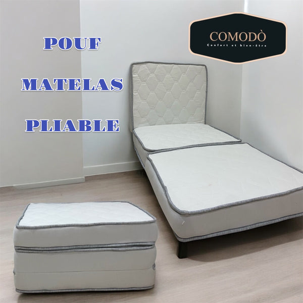 POUF MATELAS PLIABLE DOUBLE BORDURE 70CM x190CM x10CM